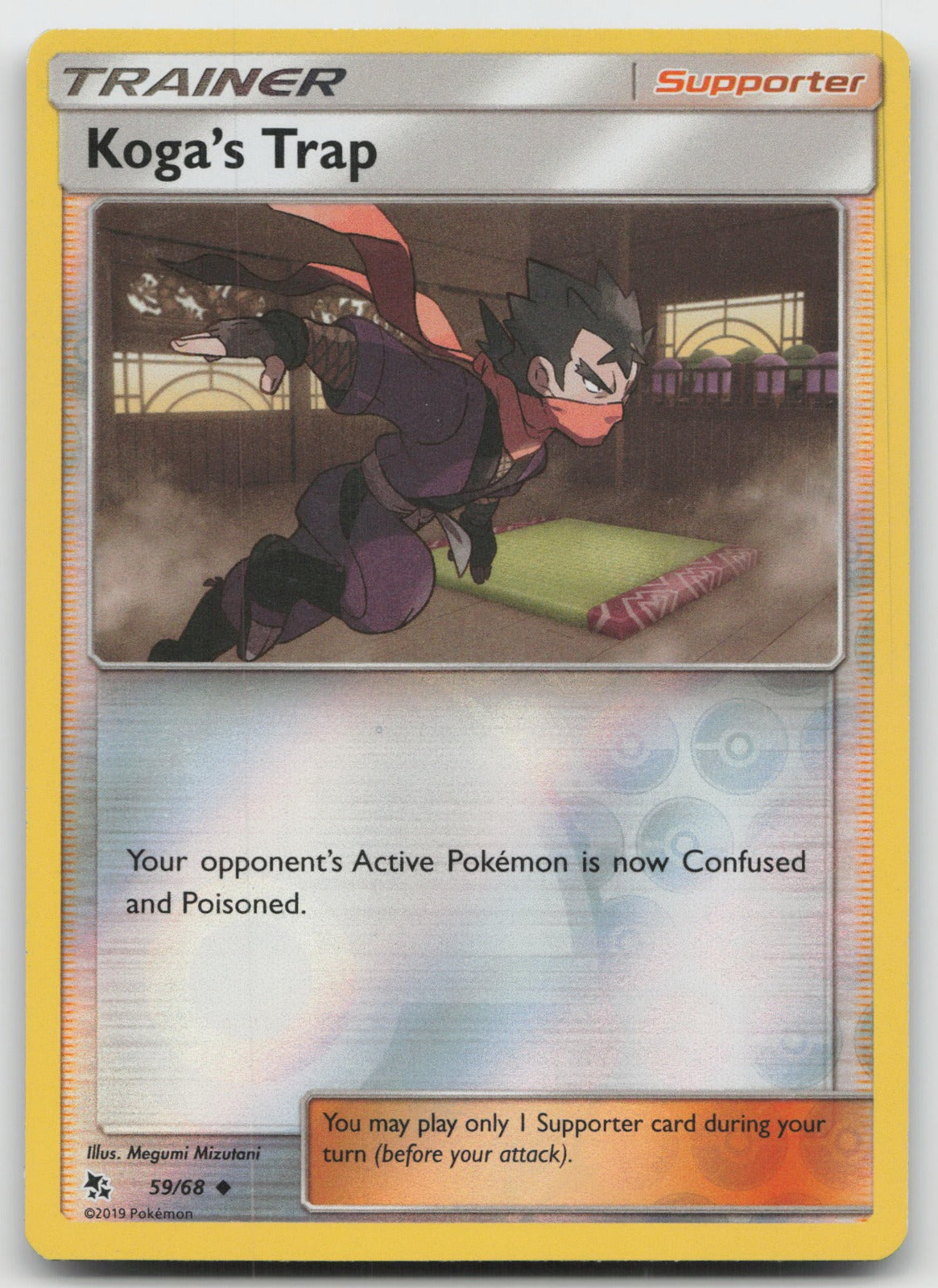 Koga's Trap Reverse Holo Uncommon Hidden Fates 59/68 NM