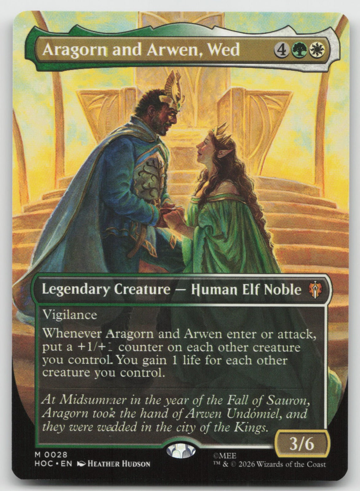 Aragorn and Arwen, Wed (Borderless) M The Hobbit: Eternal-Legal 28 NM
