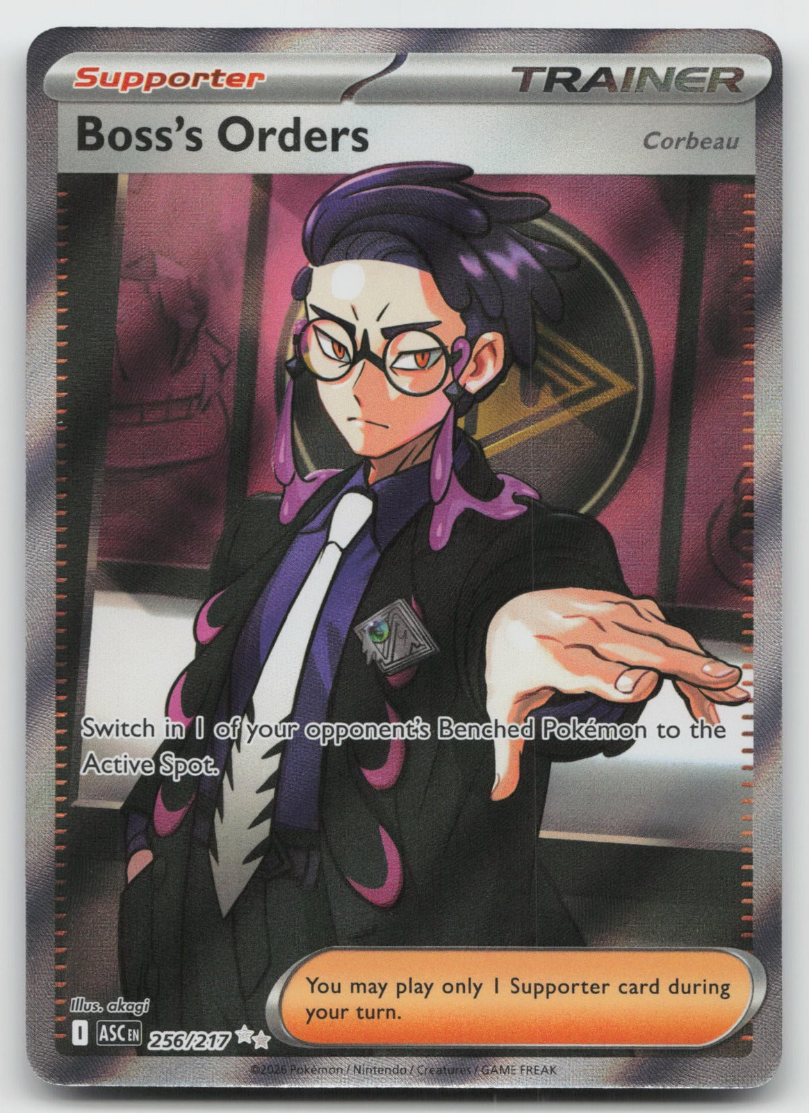 Boss's Orders [Corbeau] Holo Ultra Rare ME: Ascended Heroes 256/217 NM