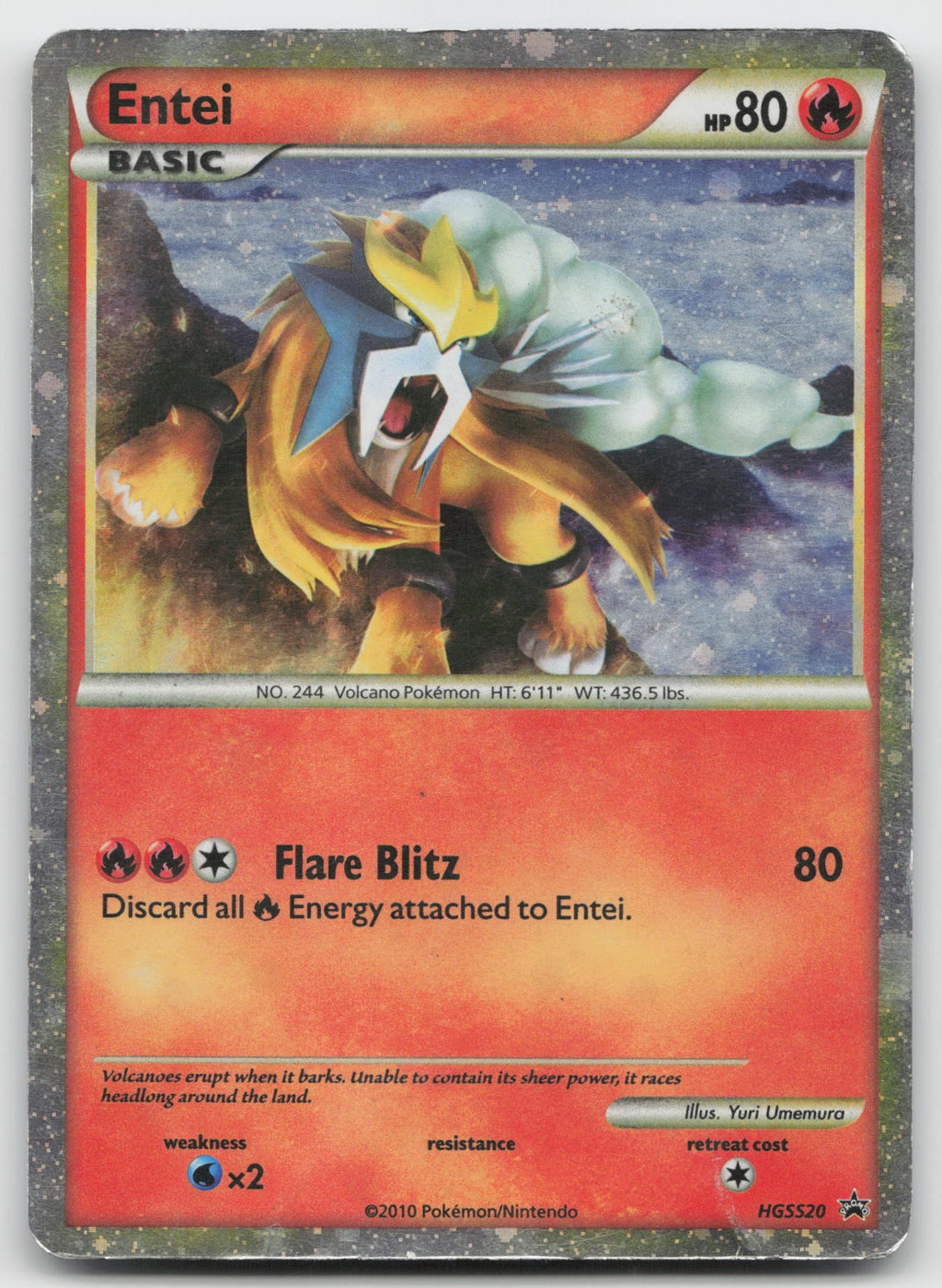 Entei Holo Promo HGSS20 NM