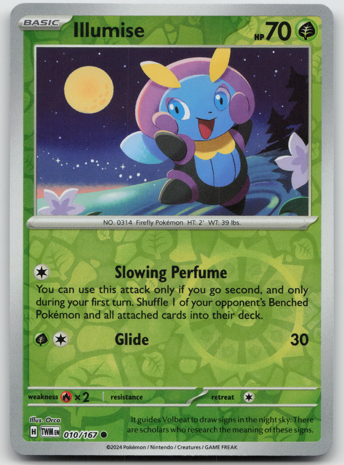 Illumise Common Reverse Holo SV06: Twilight Masquerade 010/167 NM