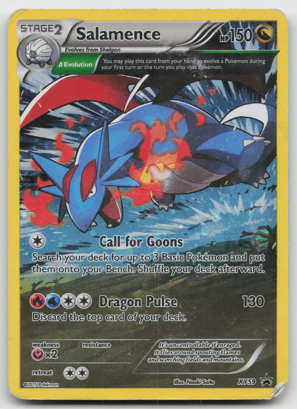 Salamence Promo Holo XY XY59 DAMAGED