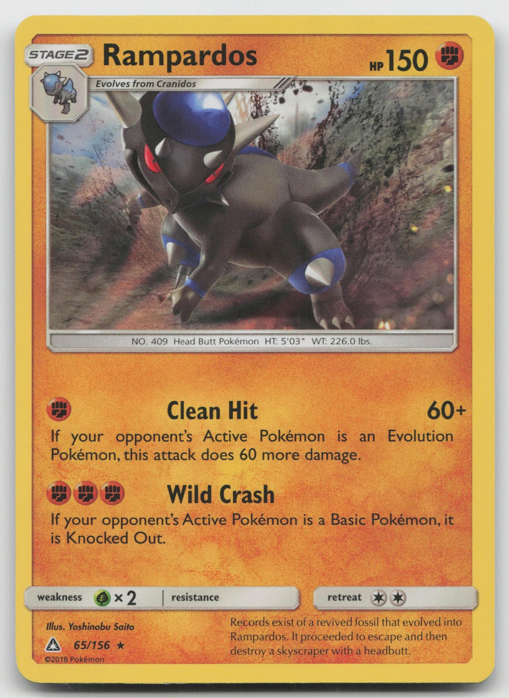Rampardos Holo Rare SM - Ultra Prism 65/156 NM