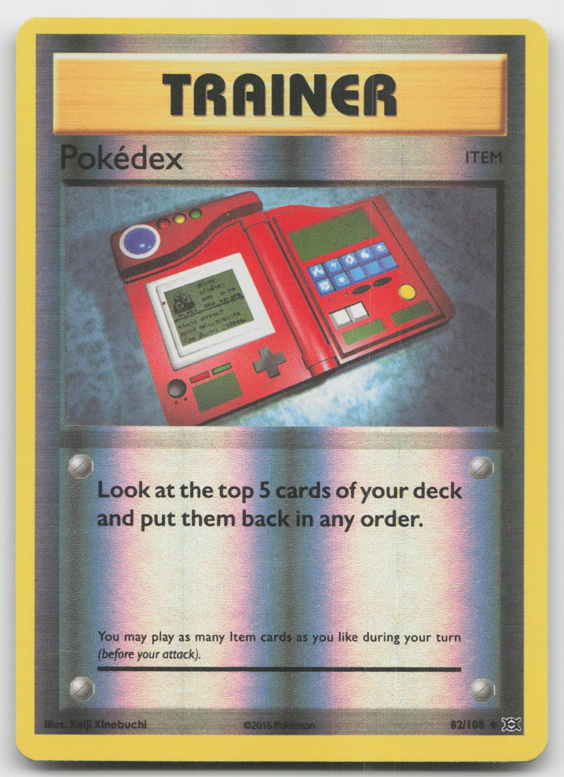 Pokedex Reverse Holo Uncommon XY - Evolutions 82/108 LP
