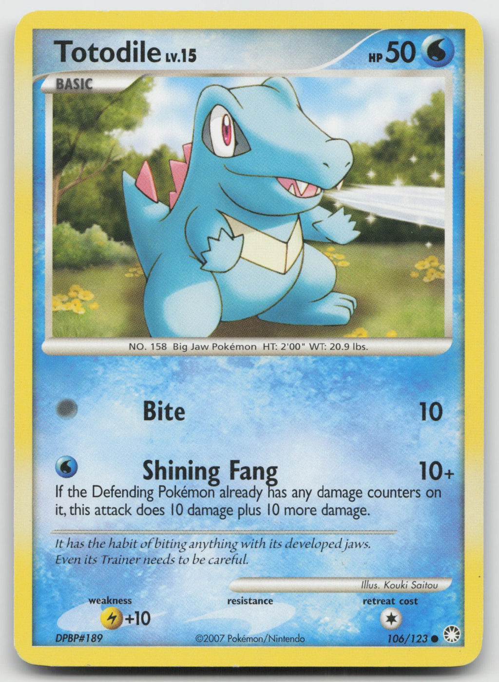 Totodile Common Mysterious Treasures 106/123 MP