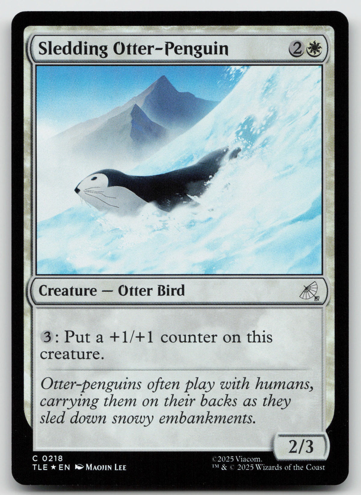 Sledding Otter-Penguin (0218) C Foil Avatar: The Last Airbender: Eternal-Legal