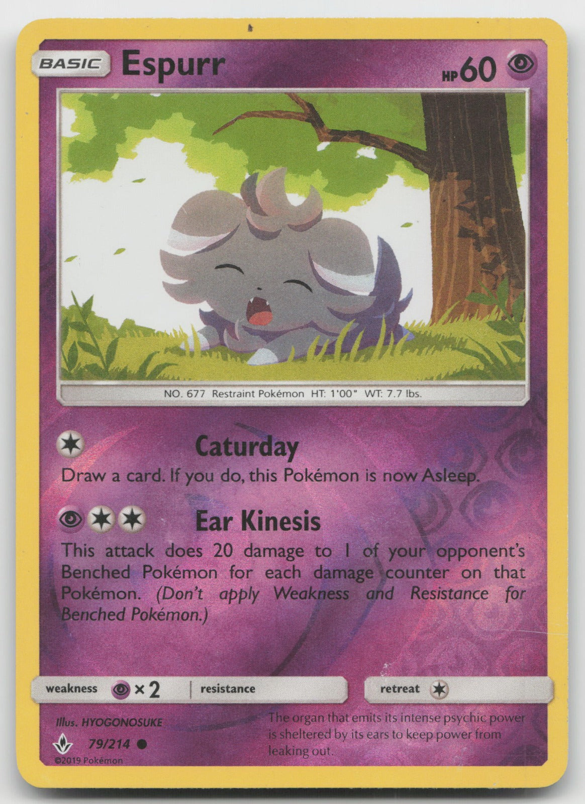 Espurr Reverse Holo Common SM - Unbroken Bonds 79/214 NM