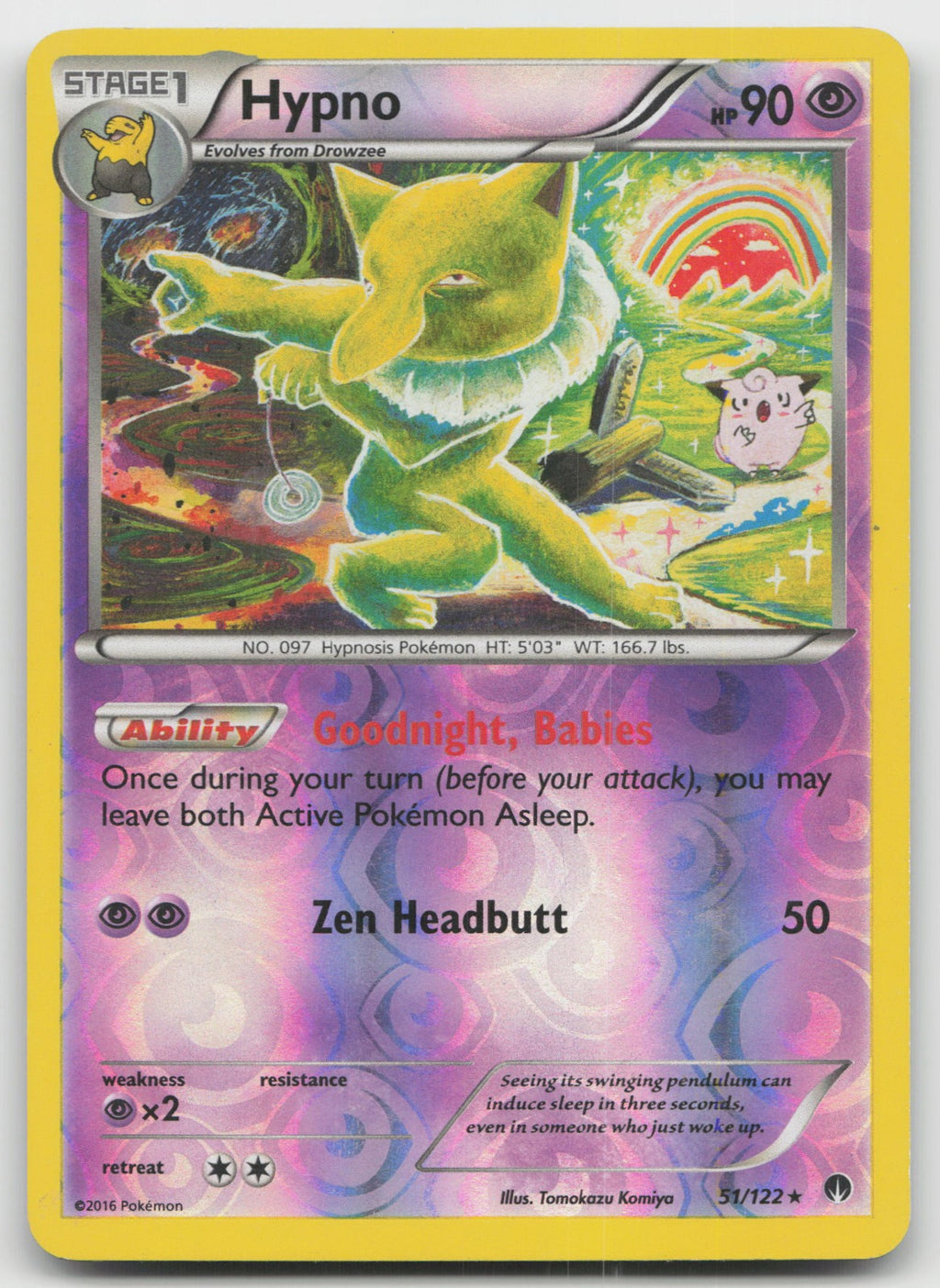 Hypno Rare Reverse Holo XY - BREAKpoint 51/122 LP