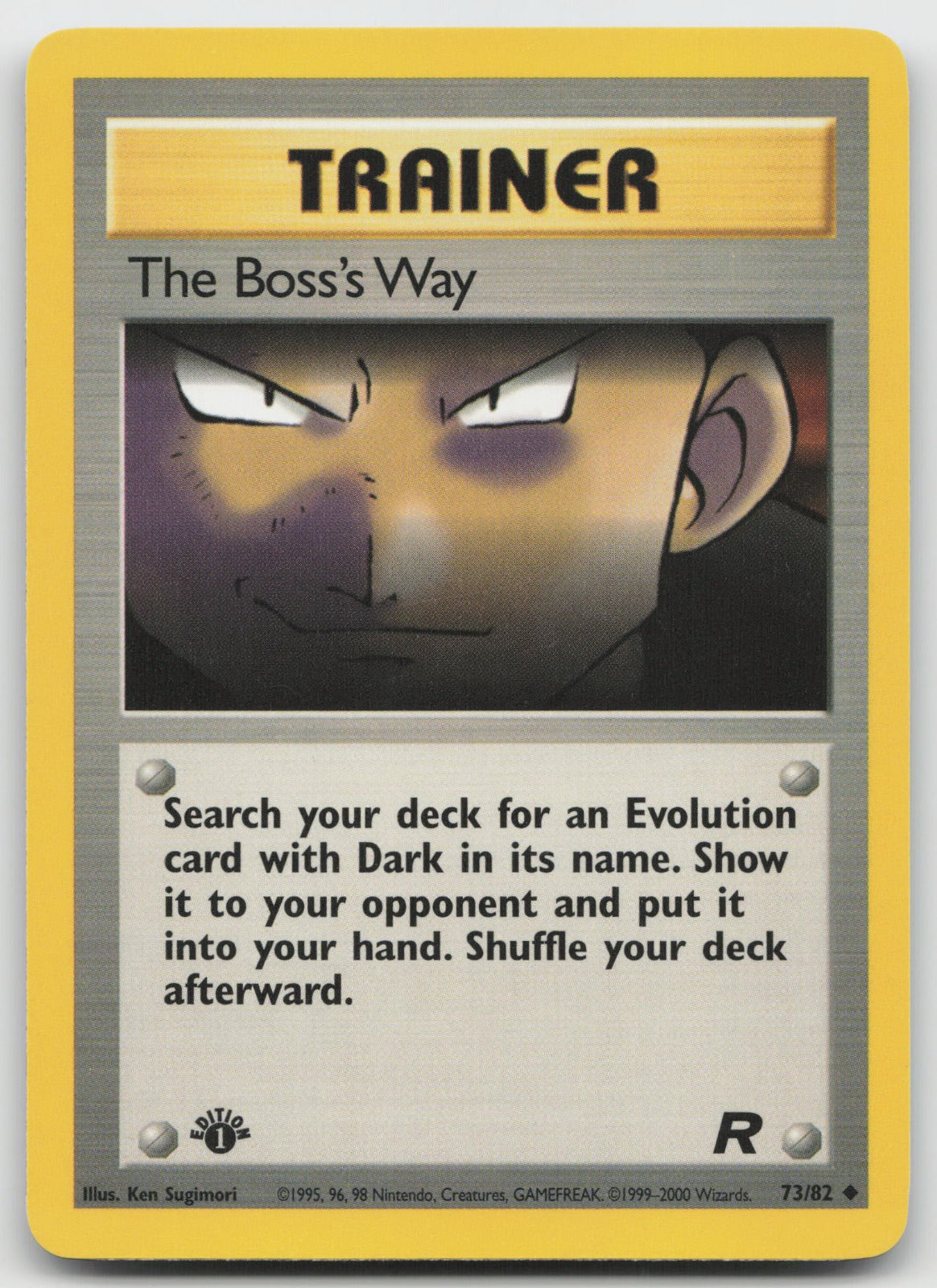The Boss's Way Uncommon 1st Edition Team Rocket 73/82 NM