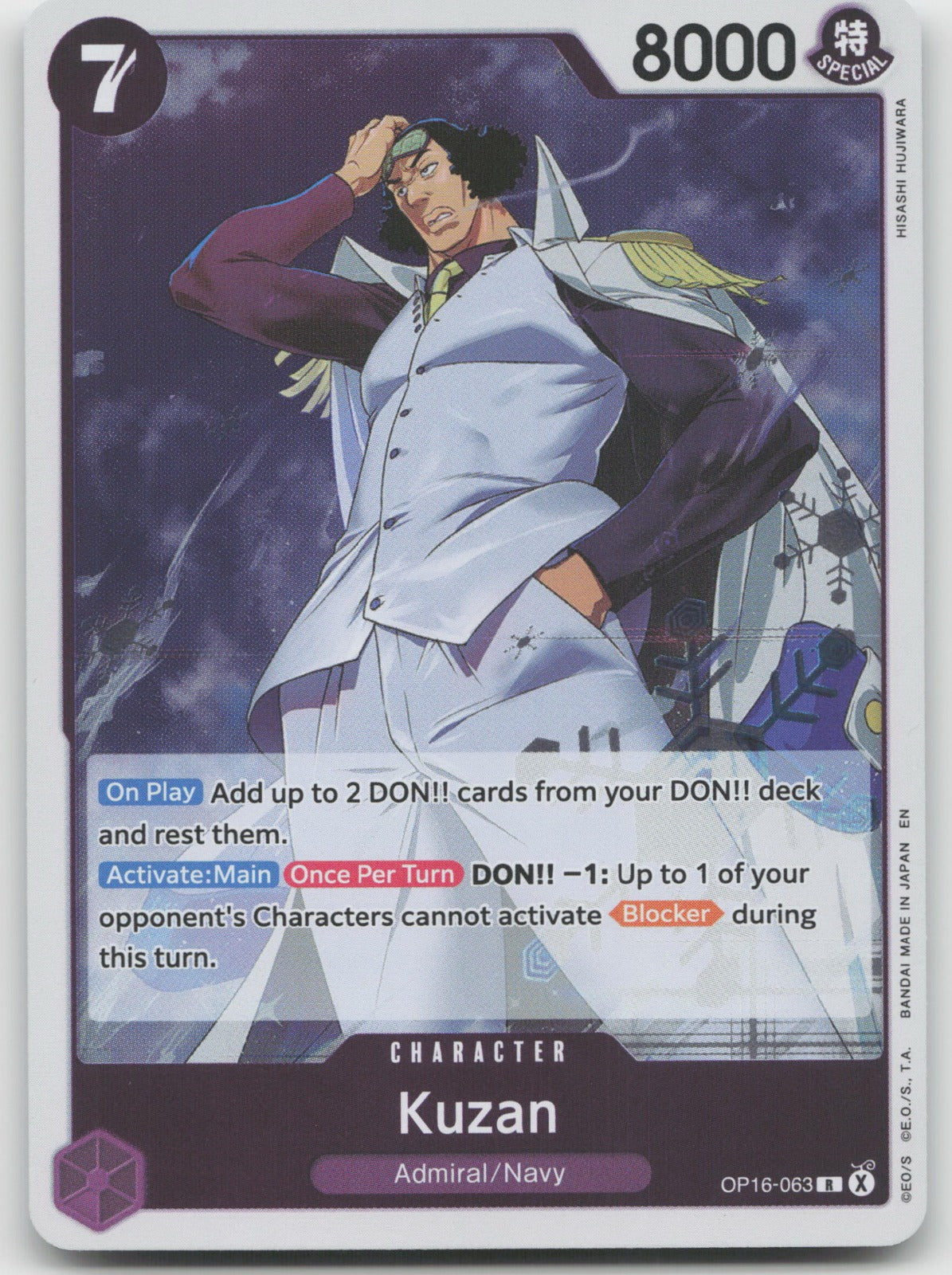 Kuzan R Foil The Time of Battle OP16-063 NM