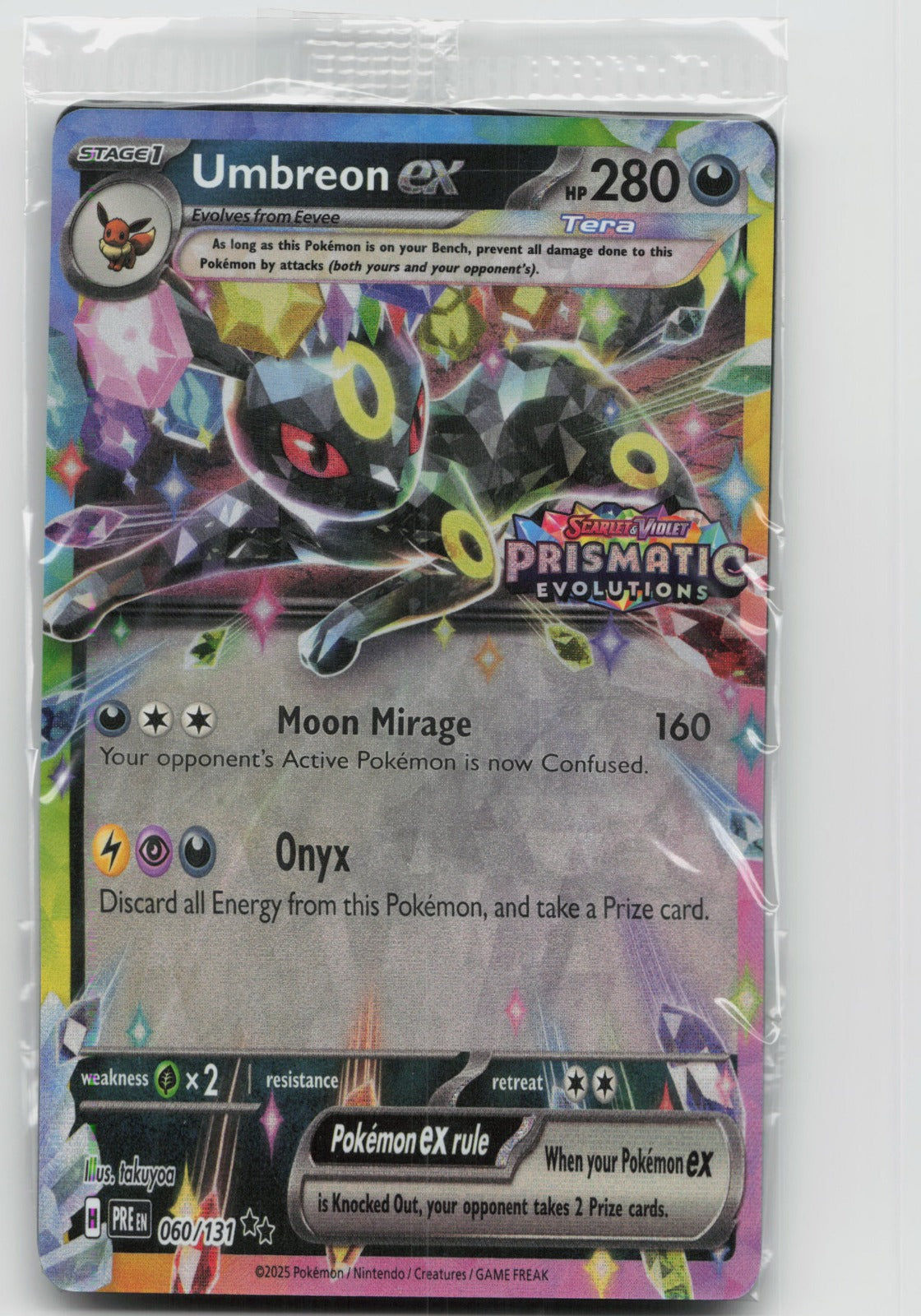 Umbreon ex Prismatic Evolutions Stamp Promo Holo Surprise Box 060/131 NM SEALED