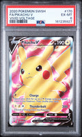 Pikachu V Pokemon Sword & Shield Vivid Voltage 170/185 PSA 6