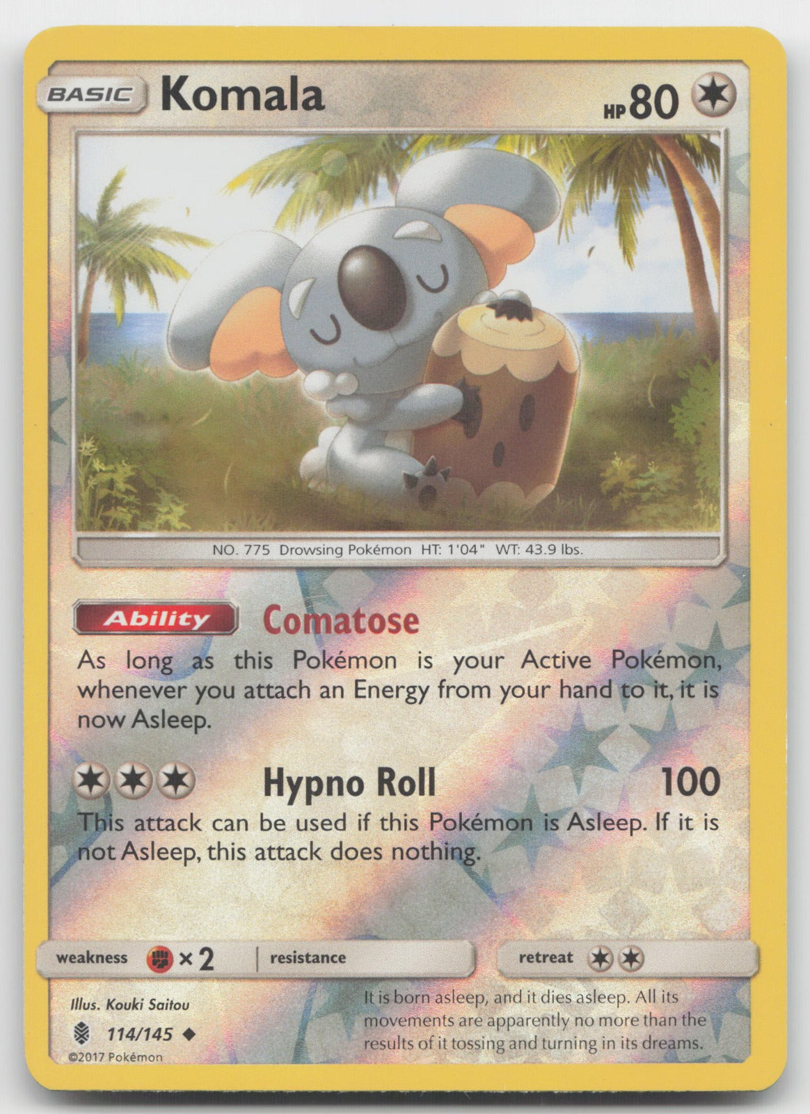 Komala Reverse Holo Uncommon SM - Guardians Rising 114/145 LP