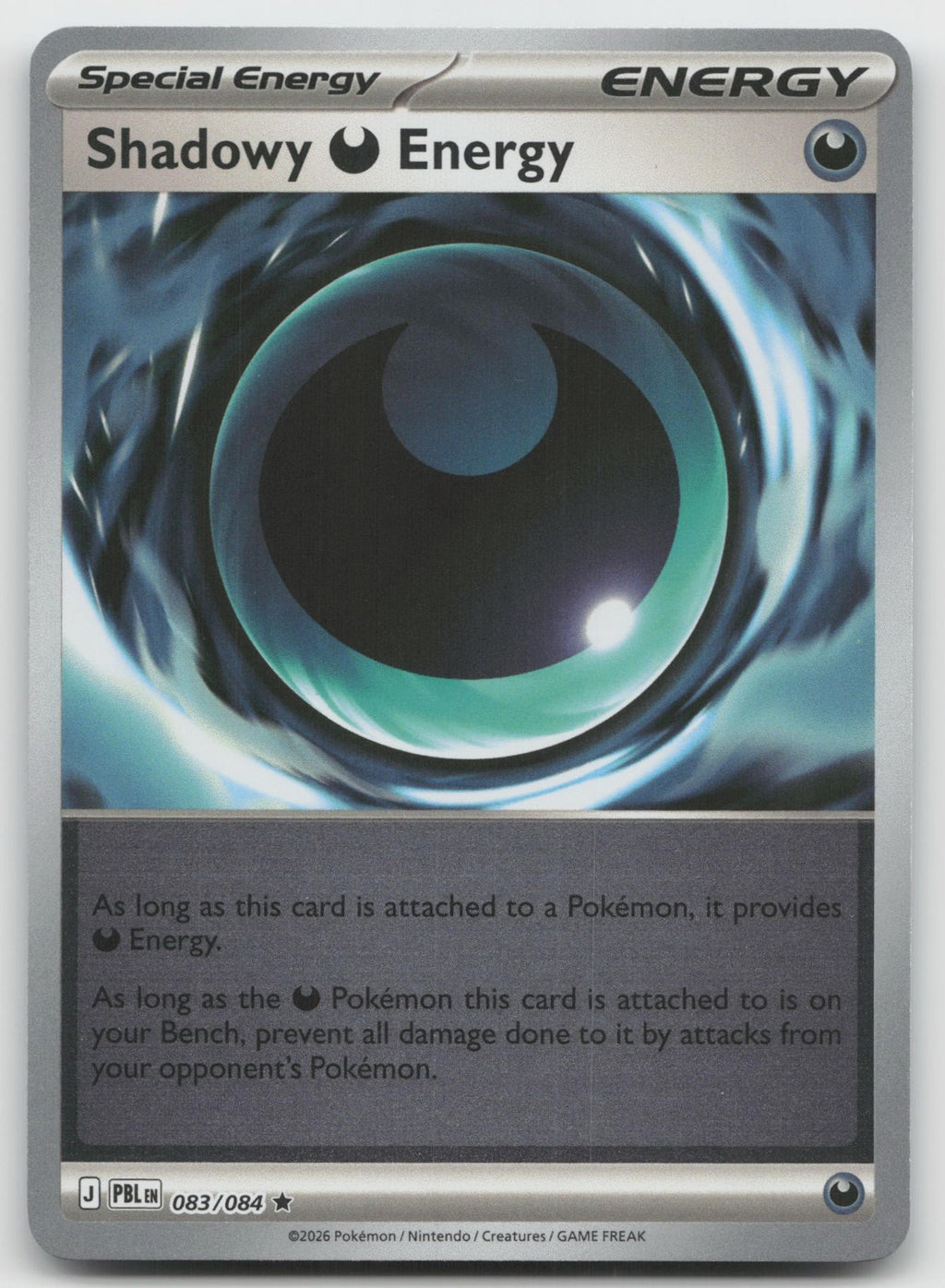 Shadowy Darkness Energy Reverse Holo Rare ME05: Pitch Black 083/084 NM