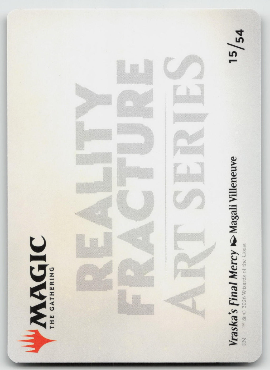 Vraska's Final Mercy Art Card (Gold-Stamped Signature): Reality Fracture 15 NM