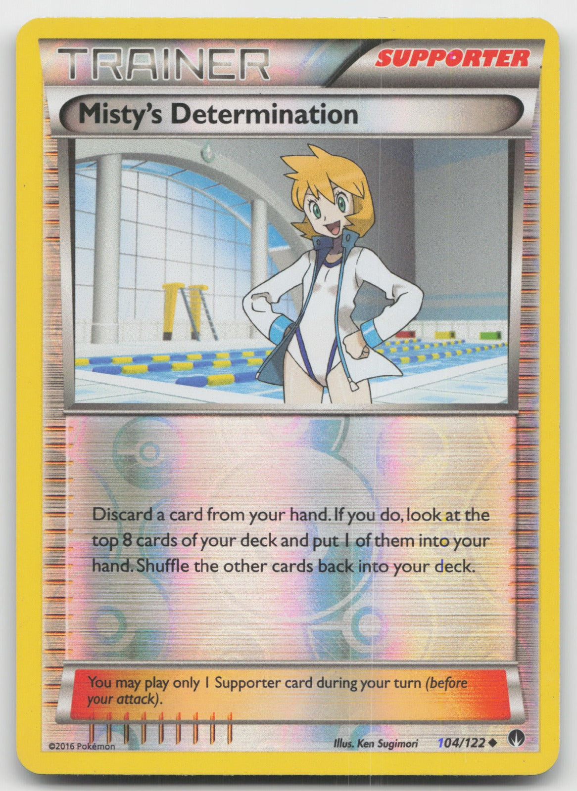 Misty's Determination Uncommon Reverse Holo XY - BREAKpoint 104/122 LP