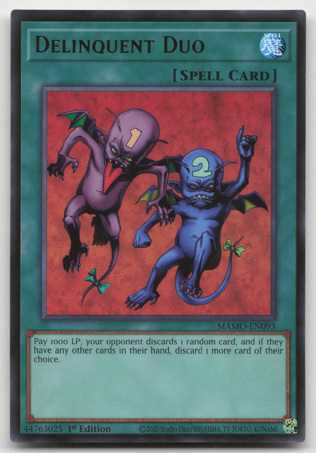 Delinquent Duo 1st Edition Ultra Rare Magnificent Monsters MAMO-EN093 NM