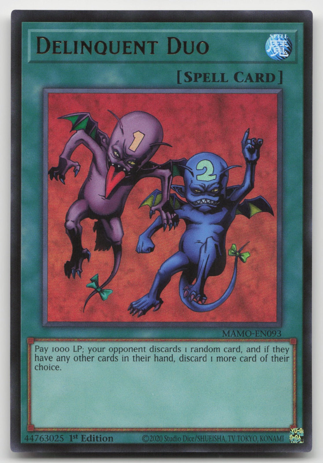 Delinquent Duo 1st Edition Ultra Rare Magnificent Monsters MAMO-EN093 NM