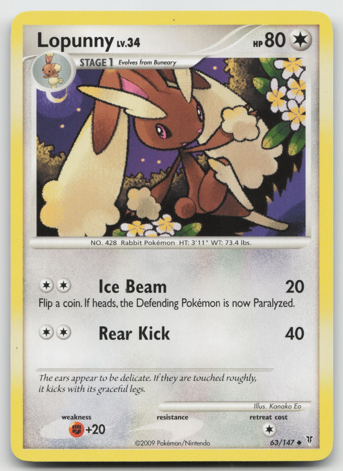 Lopunny Uncommon Supreme Victors 63/147 NM