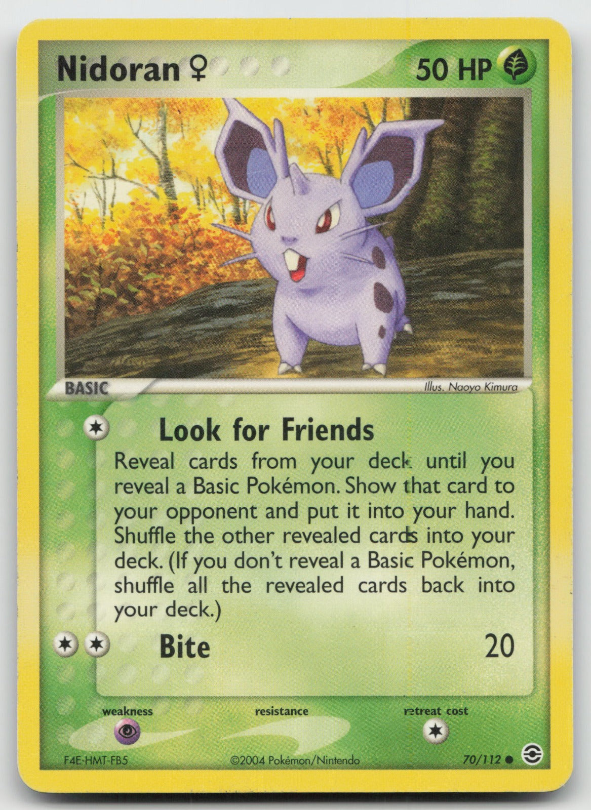 Nidoran F Common FireRed & LeafGreen 70/112 MP