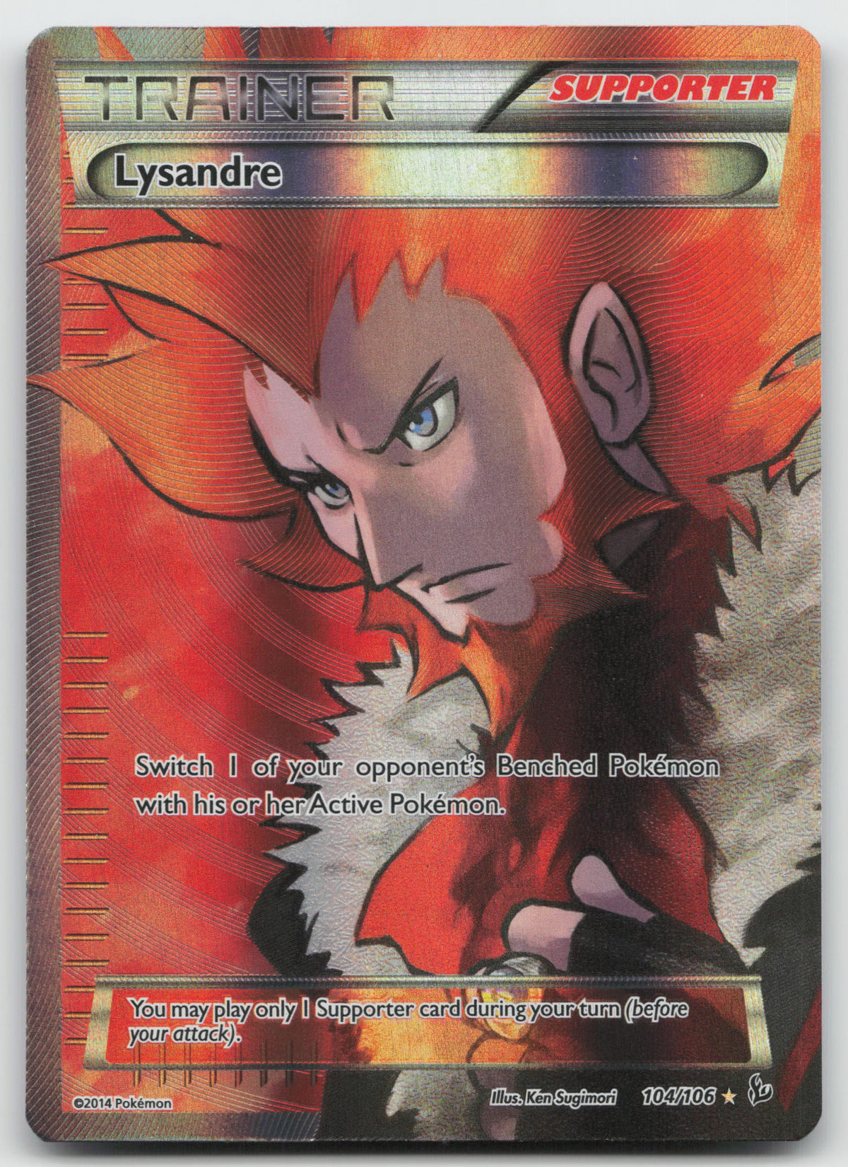 Lysandre (Full Art) Ultra Rare Holofoil XY - Flashfire 104/106 VLP