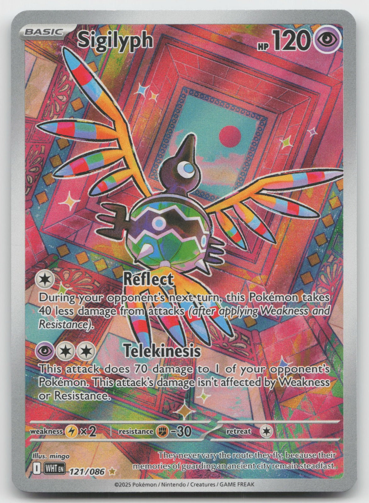 Sigilyph Holo Illustration Rare SV: White Flare 121/086 NM