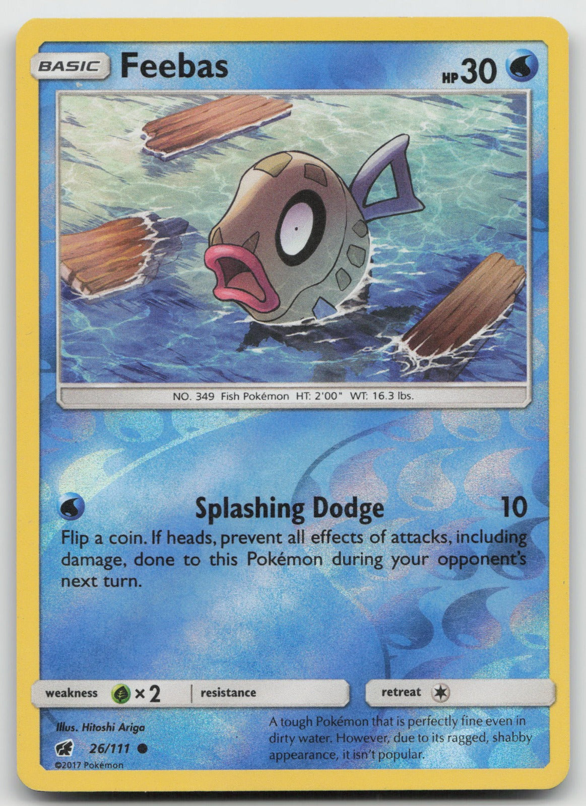Feebas Reverse Holo Common SM - Crimson Invasion 26/111 VLP
