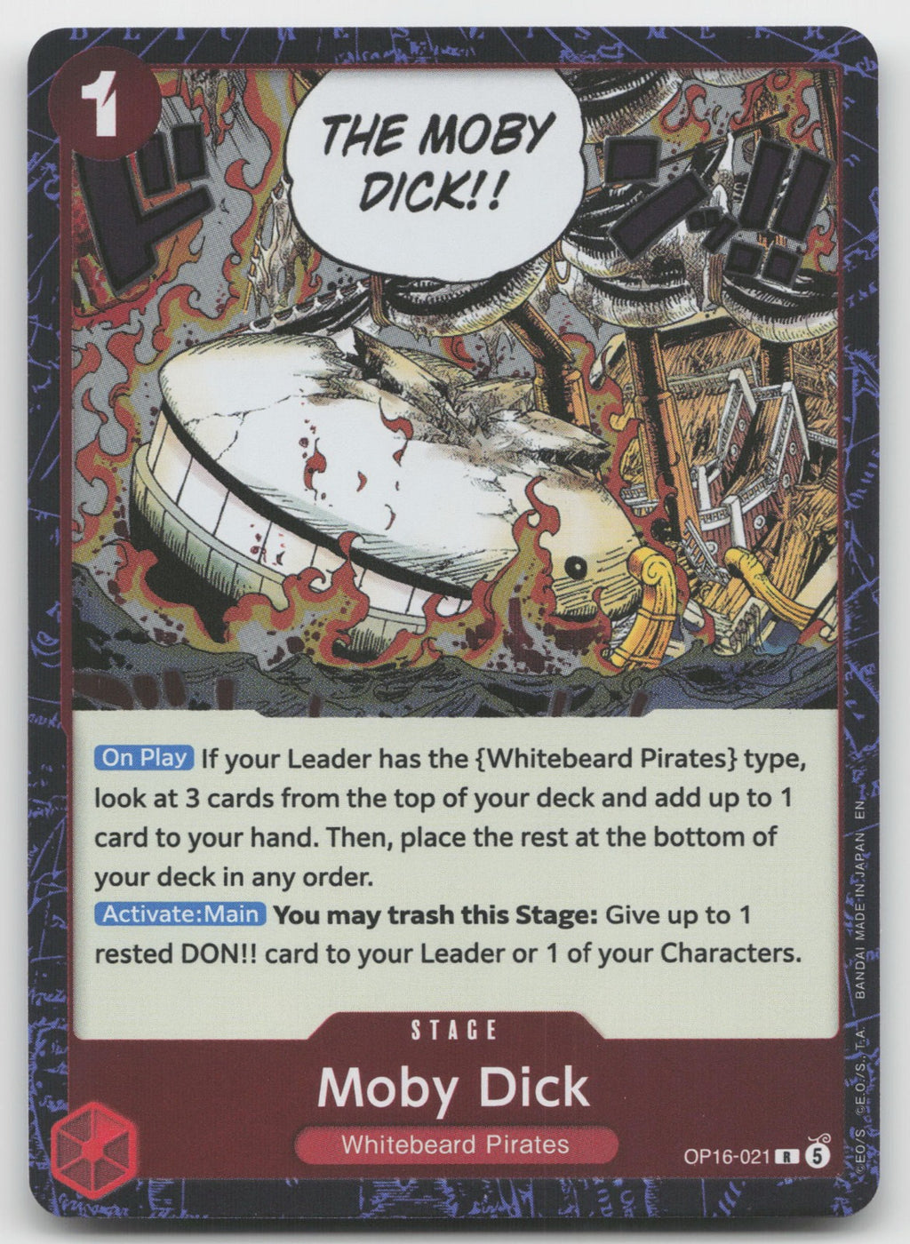 Moby Dick R Foil The Time of Battle OP16-021 NM