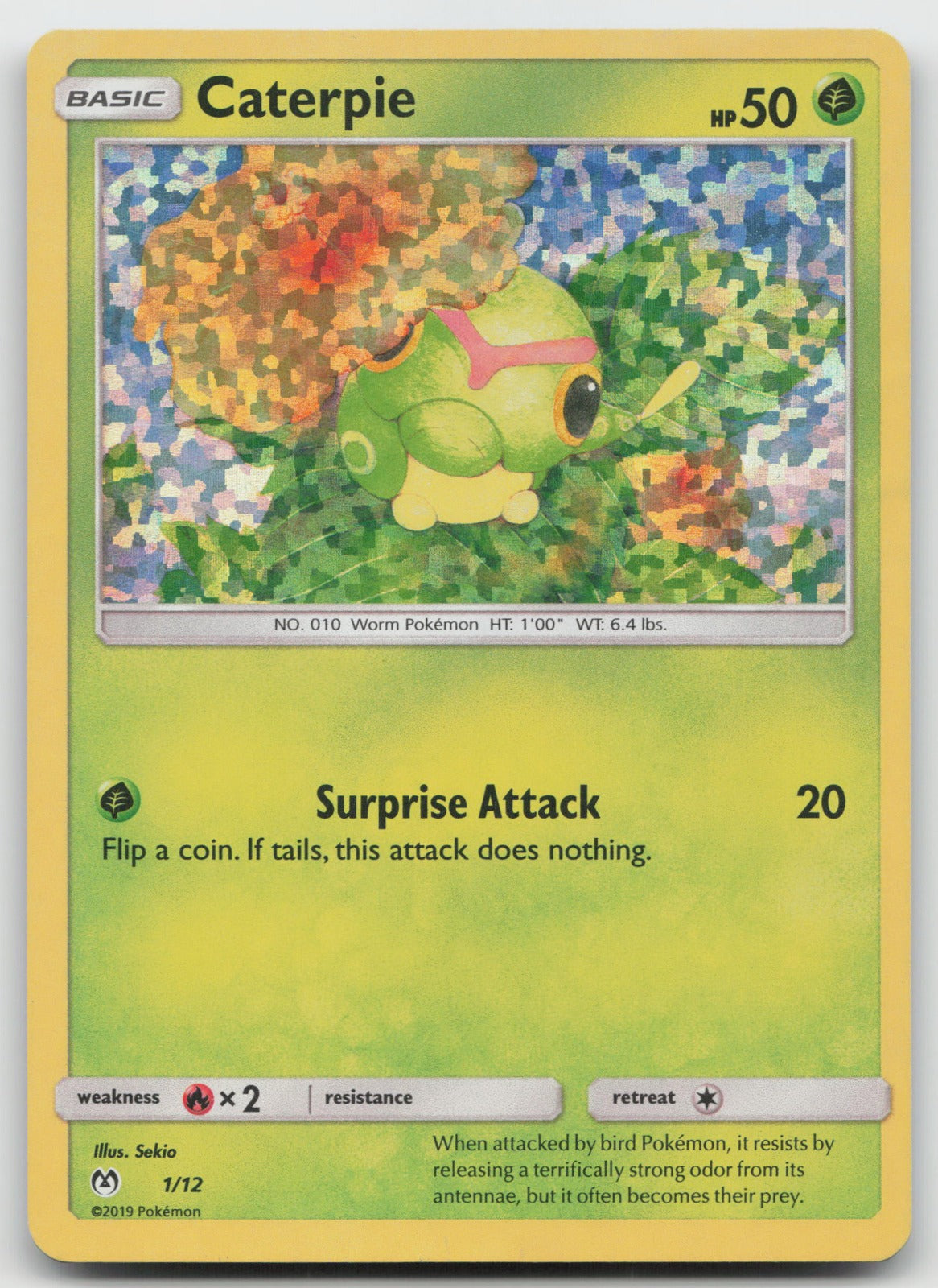 Caterpie Holo Promo McDonald's 2019 1/12 DMG