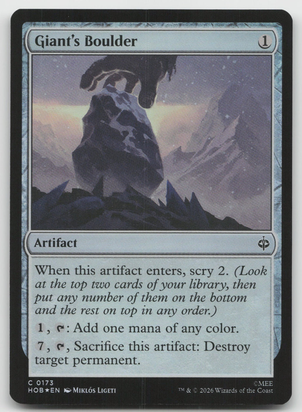 Giant's Boulder Foil C The Hobbit 173 NM