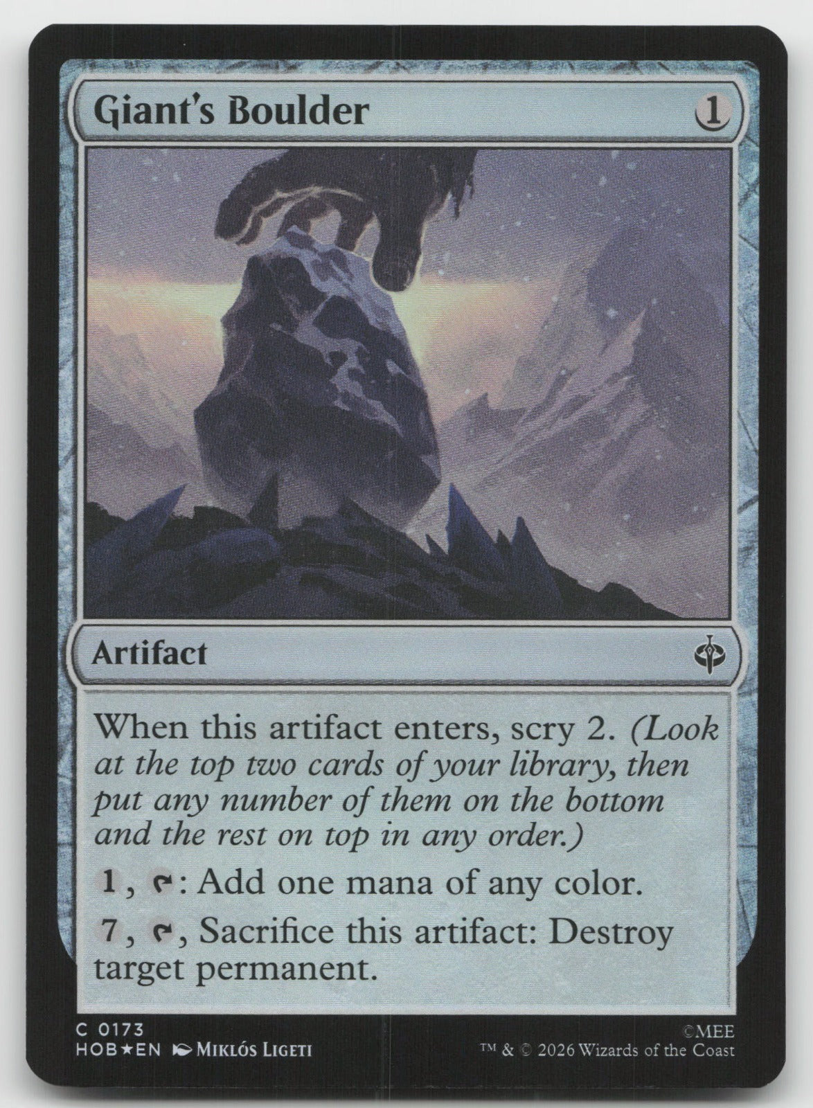 Giant's Boulder Foil C The Hobbit 173 NM