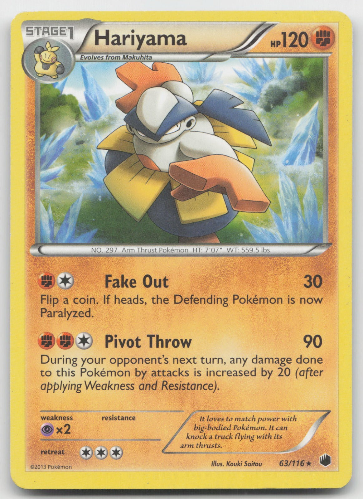Hariyama Rare Plasma Freeze 63/116 MP