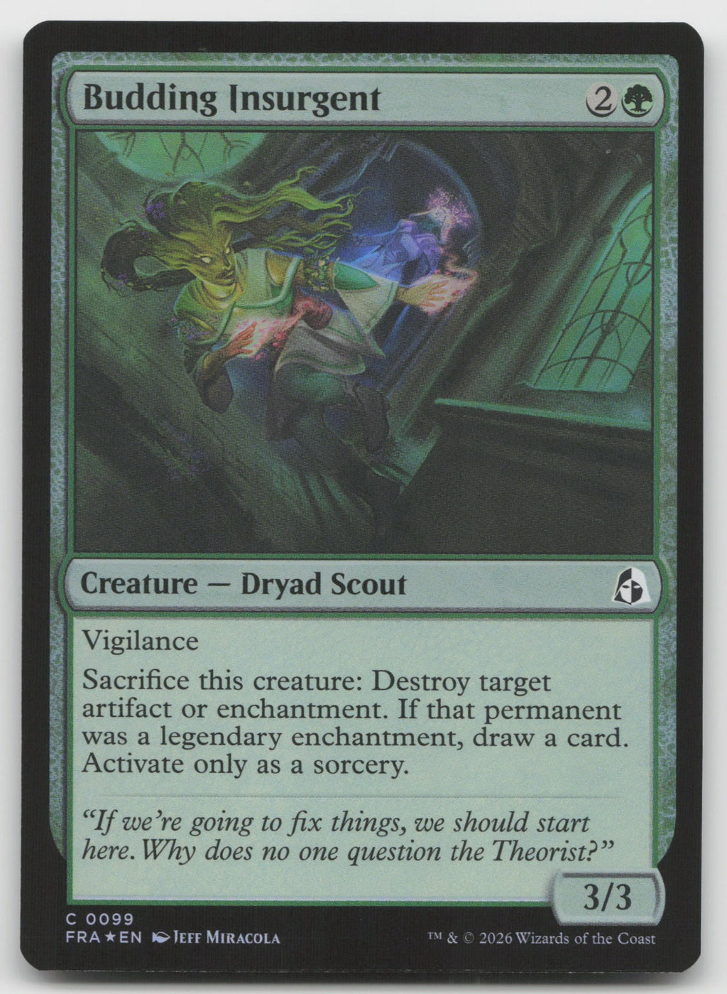 Budding Insurgent C Foil Reality Fracture 99 NM