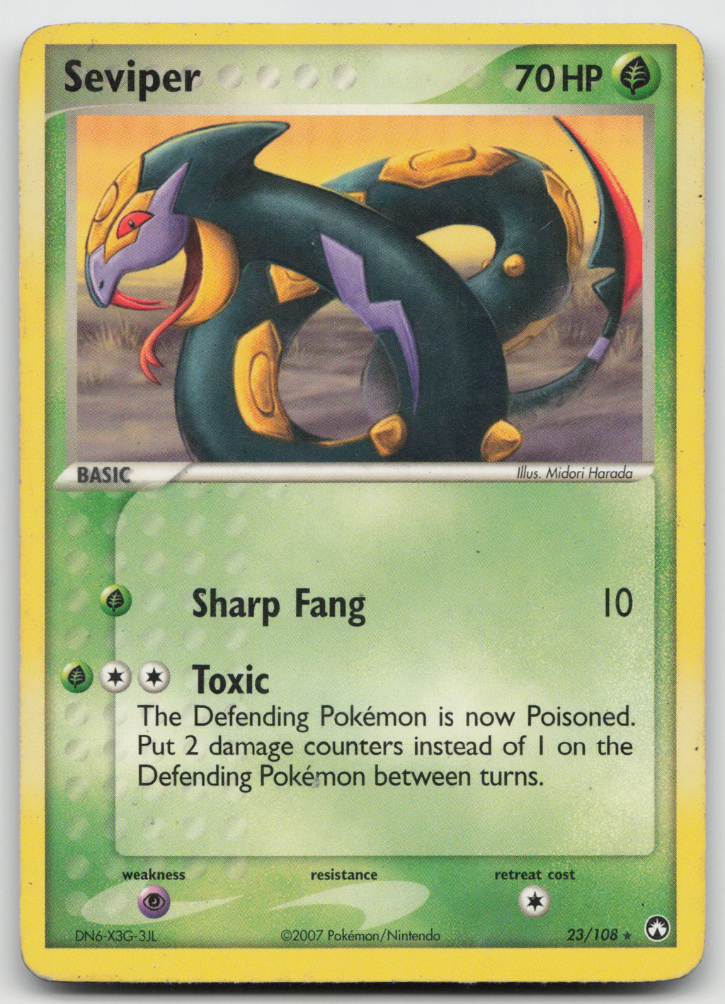 Seviper Rare Normal Power Keepers 23/108 DMG
