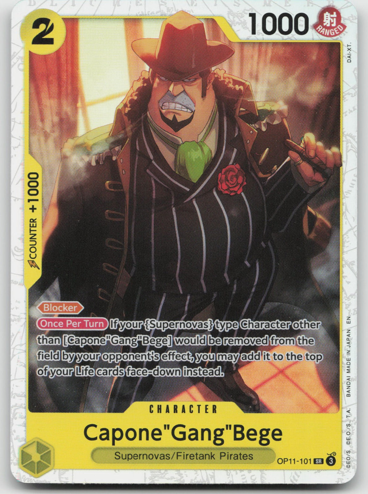 Capone"Gang"Bege (101) SR Foil A Fist of Divine Speed OP11-101 NM