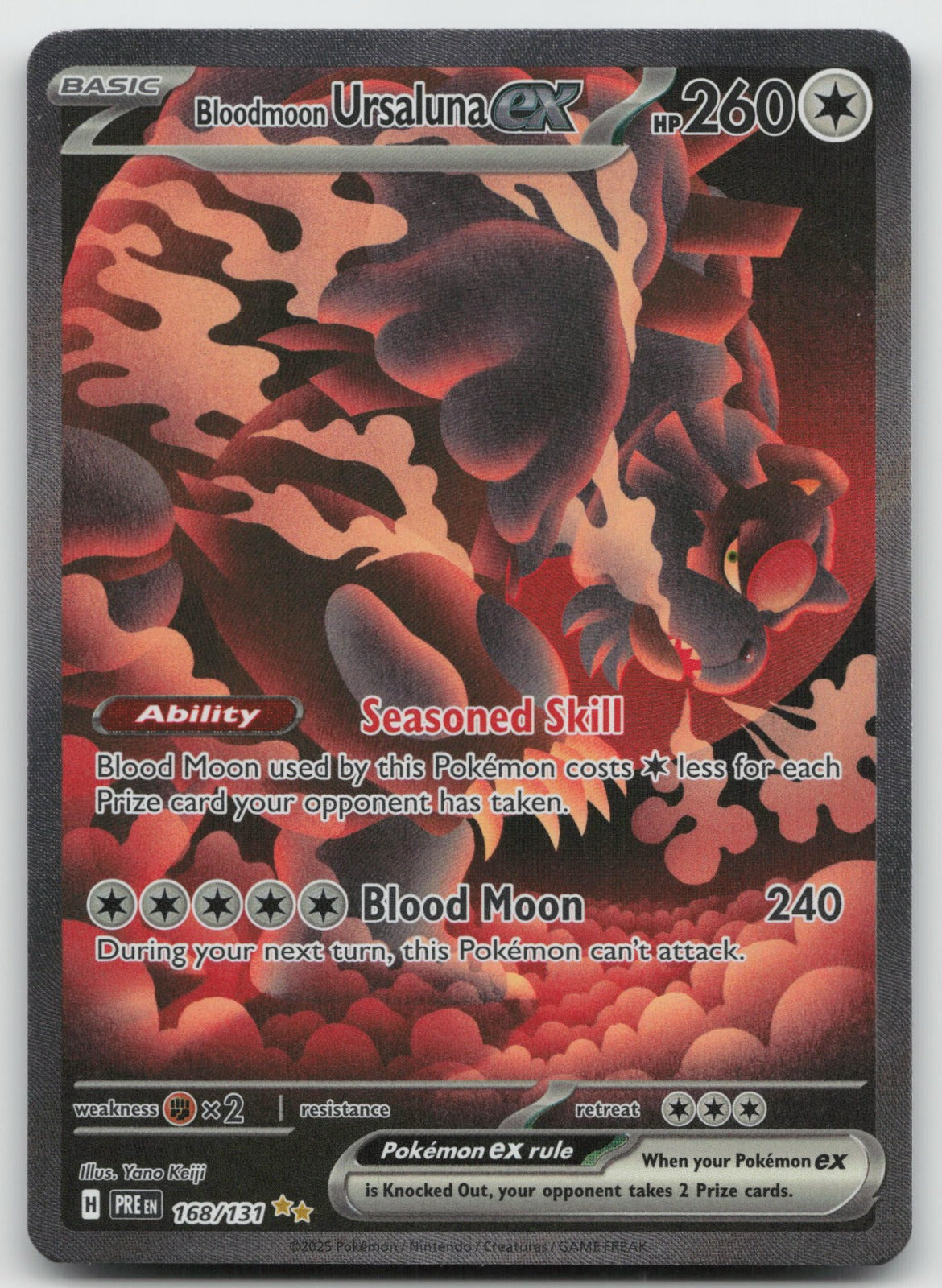 Bloodmoon Ursaluna ex Special Illustration Holo Prismatic Evolutions 168/131 NM