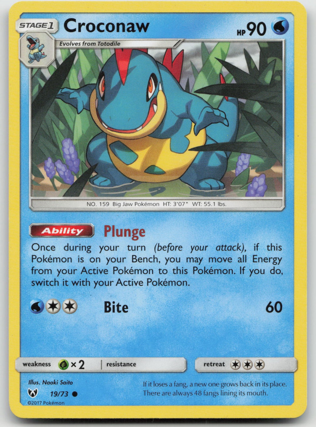 Croconaw Common Shining Legends 19/73 LP