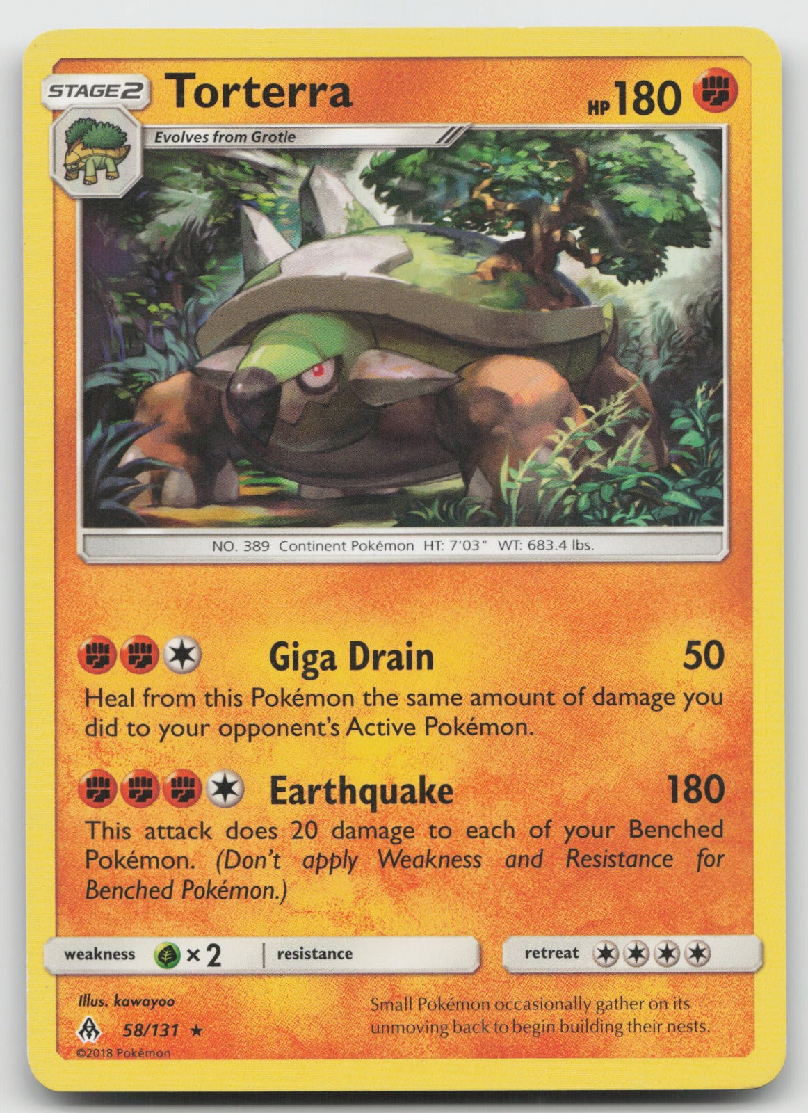 Torterra Rare SM - Forbidden Light 58/131 VLP