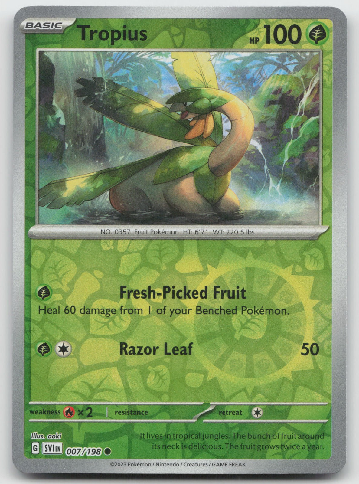 Tropius Reverse Holo Common SV01: Scarlet & Violet Base Set 007/198 NM