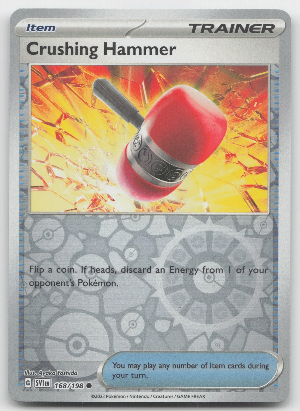 Crushing Hammer Reverse Holo Common SV01: Scarlet & Violet Base Set 168/198 NM