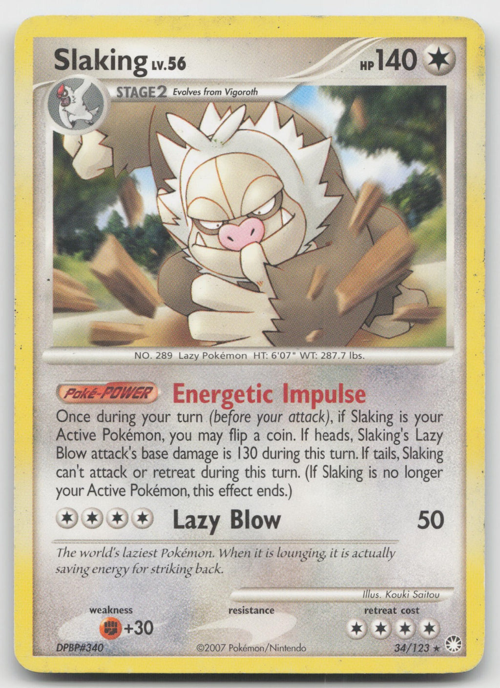 Slaking Rare Mysterious Treasures 34/123 HP