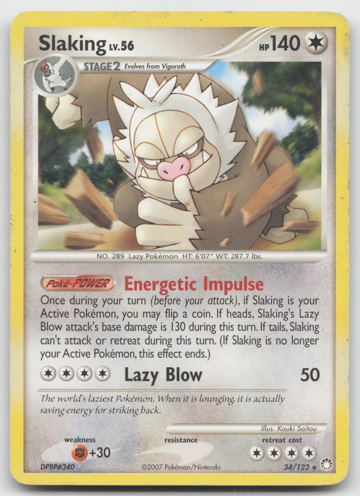 Slaking Rare Mysterious Treasures 34/123 HP
