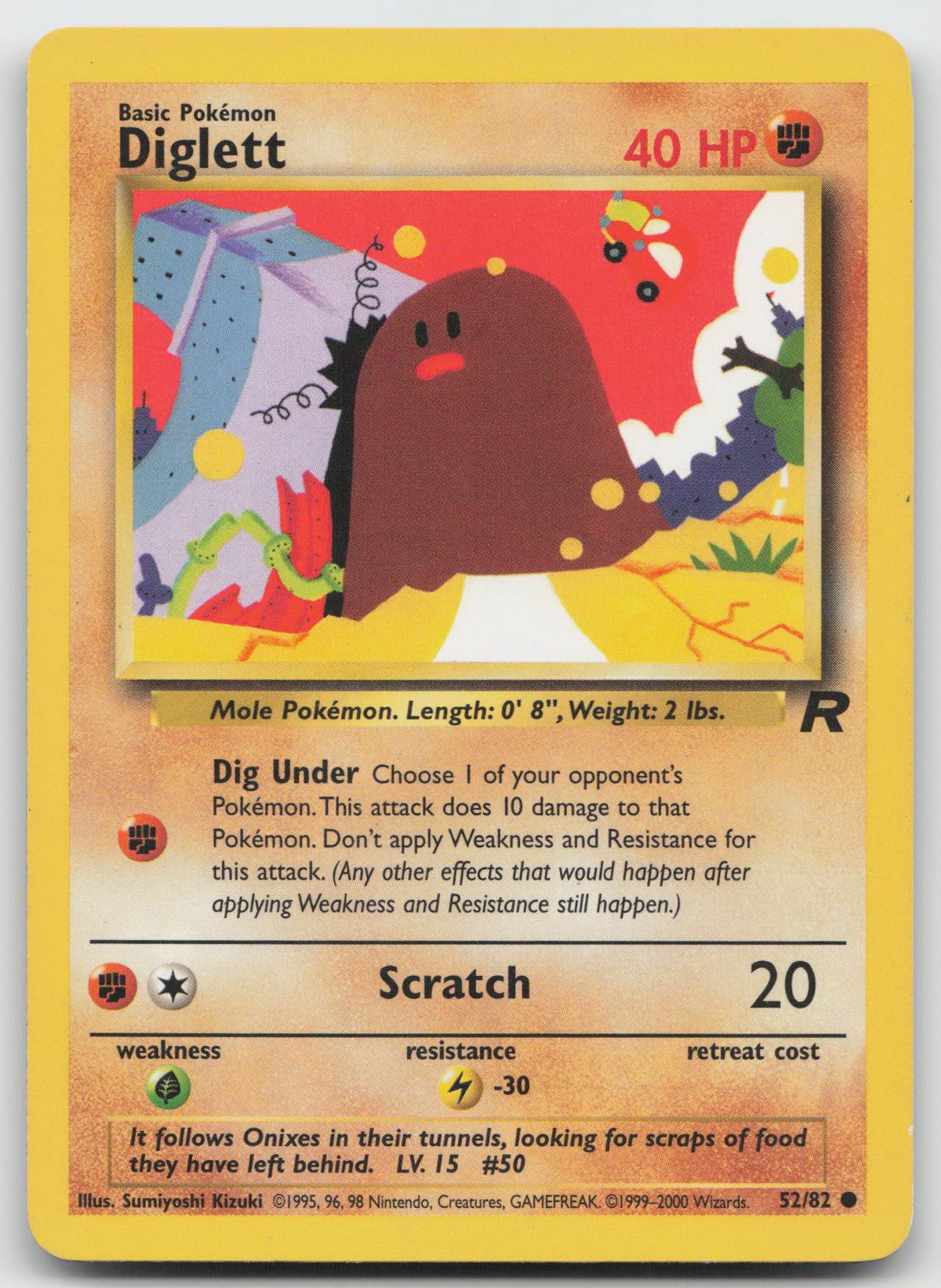 Diglett Common Unlimited Team Rocket 52/82 LP