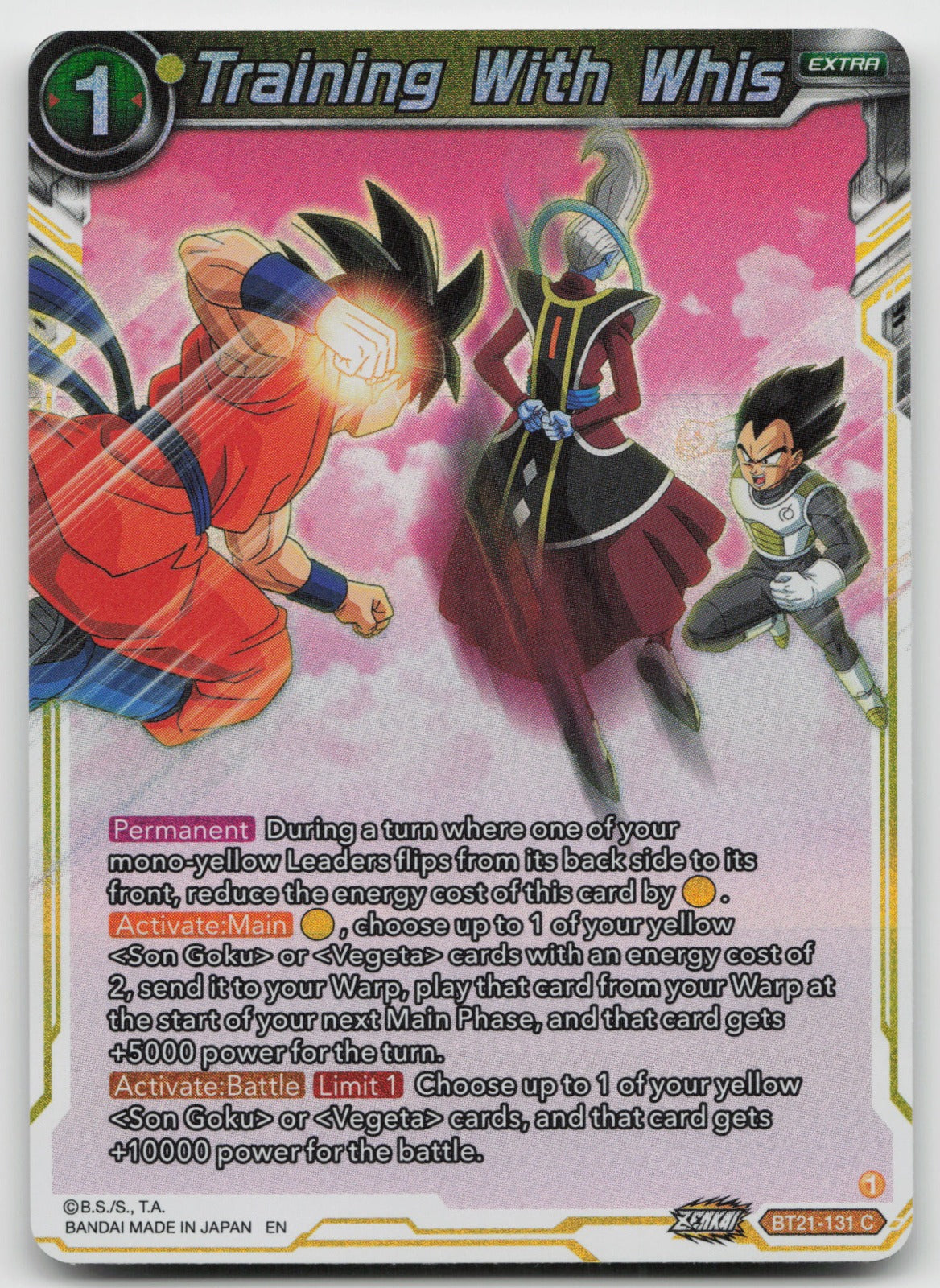 Training With Whis Common Foil Wild Resurgence BT21-131 NM