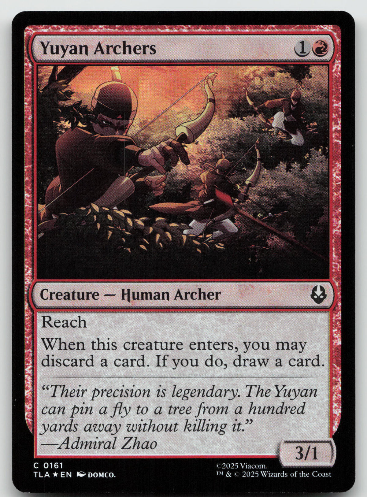 Yuyan Archers C Foil Avatar: The Last Airbender 161 NM