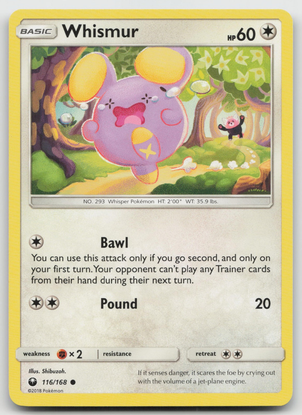 Whismur Common SM - Celestial Storm 116/168 LP