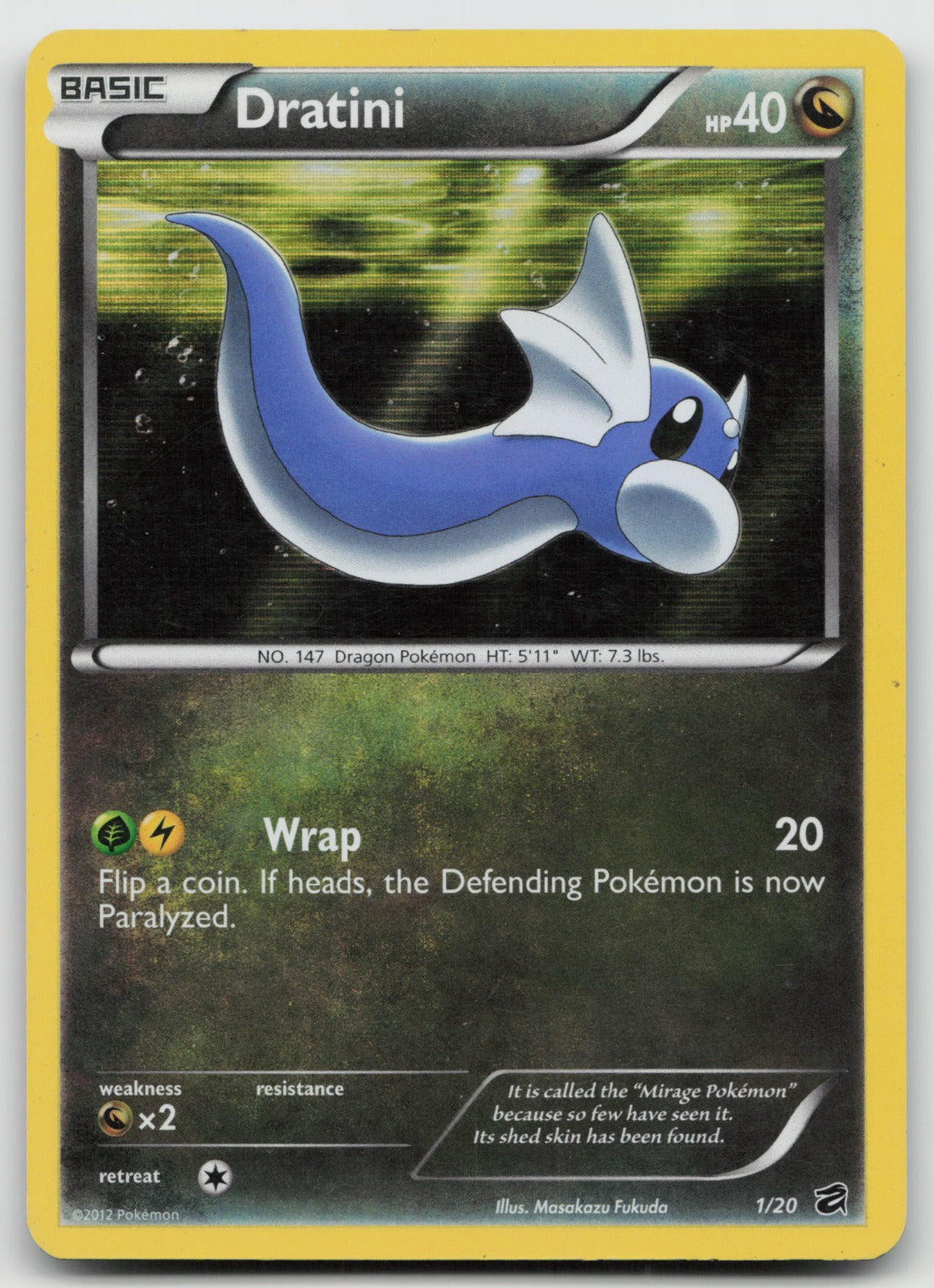 Dratini Holo Rare Dragon Vault 1/20 LP