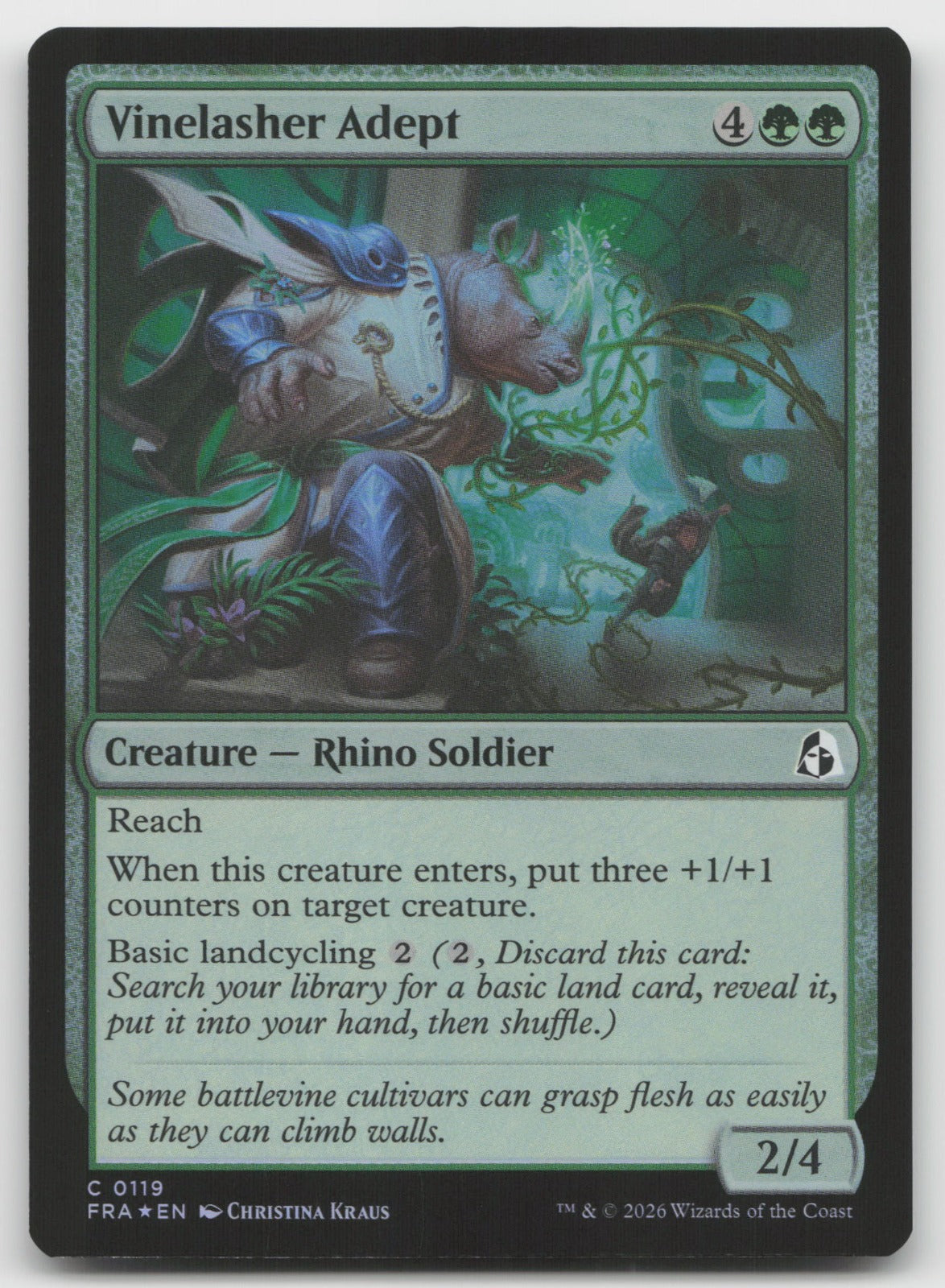 Vinelasher Adept C Foil Reality Fracture 119 NM