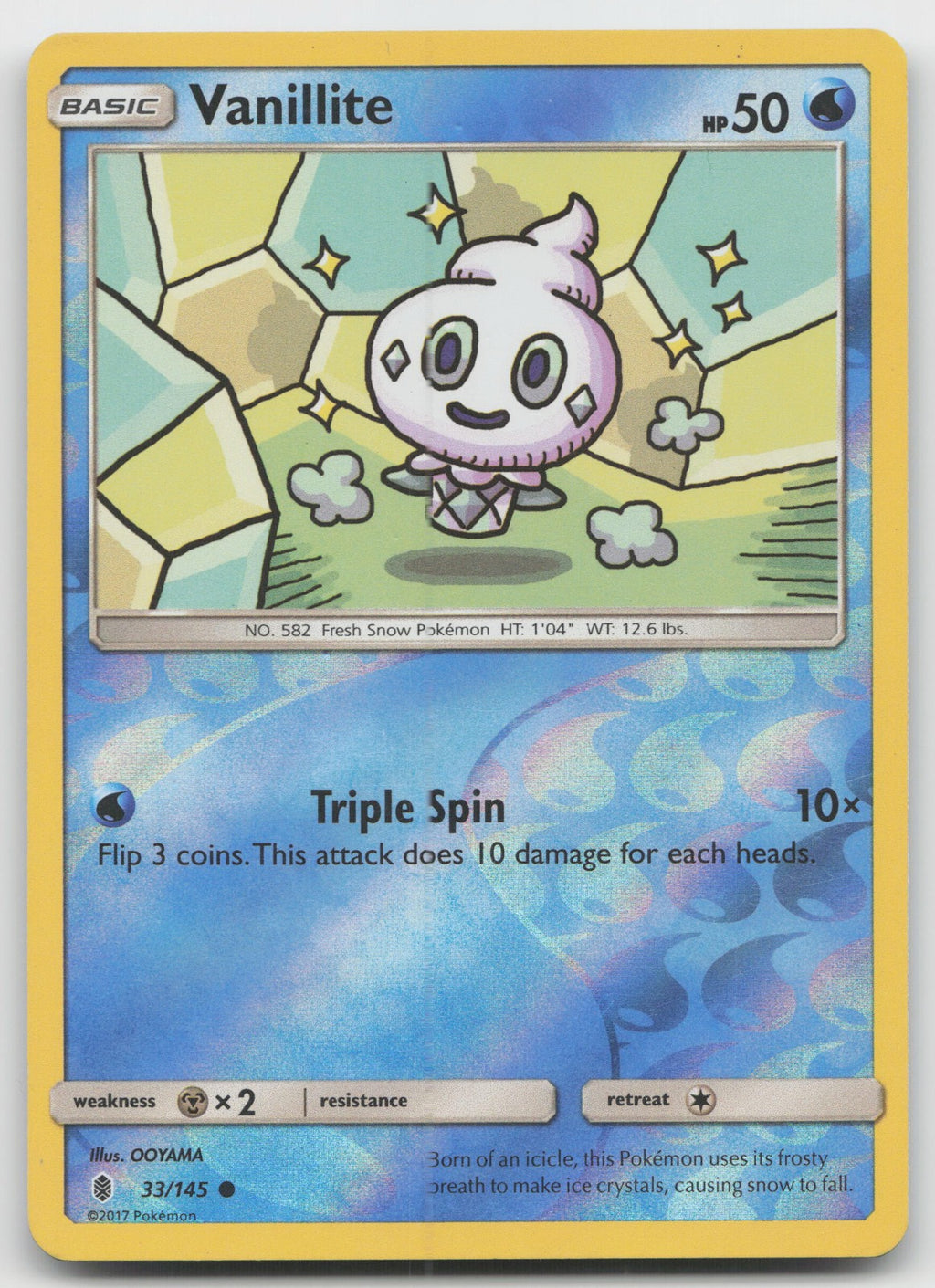 Vanillite Reverse Holo Common SM - Guardians Rising 33/145 VLP