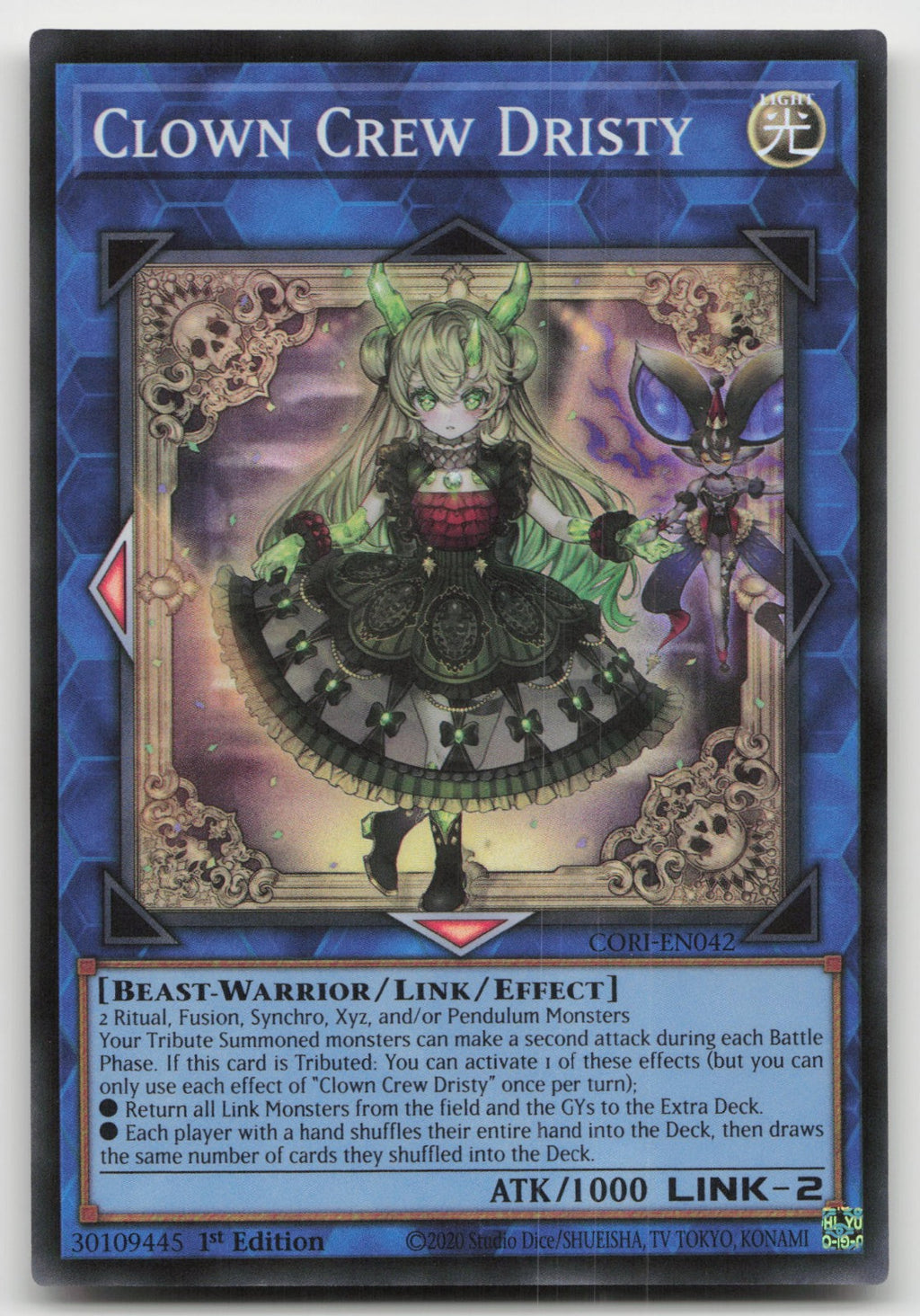Clown Crew Dristy 1st Edition Super Rare Chaos Origins CORI-EN042 NM